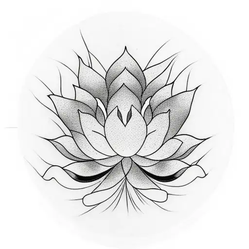 Lotus Blossom With Trees Background Shade