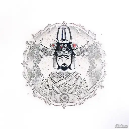 Samurai In Hourglass