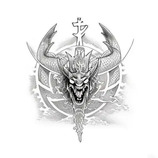 Jesus Fighting Dragon Sleeve