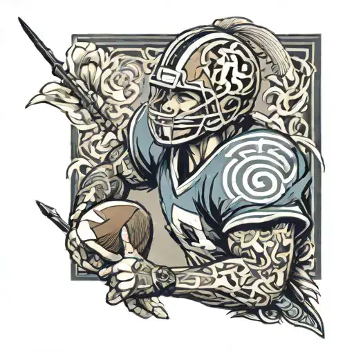 Football Player Holding