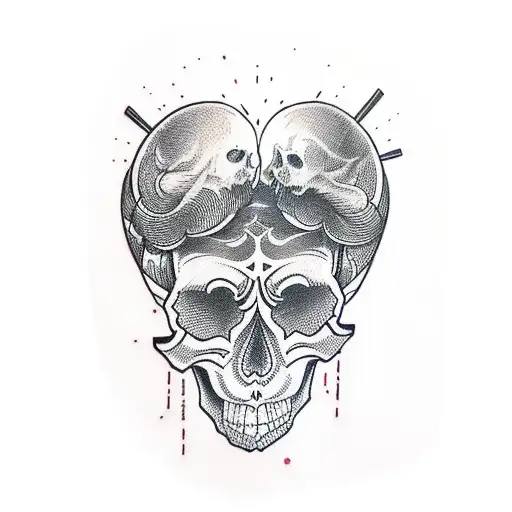 Skull Heart Heartbroken
