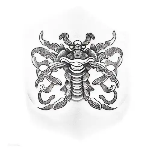 Scorpio Back Hand Tatoo