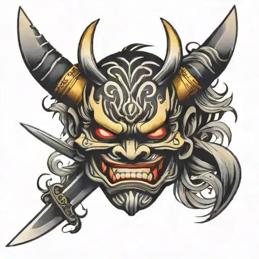 Oni Mask With Katana