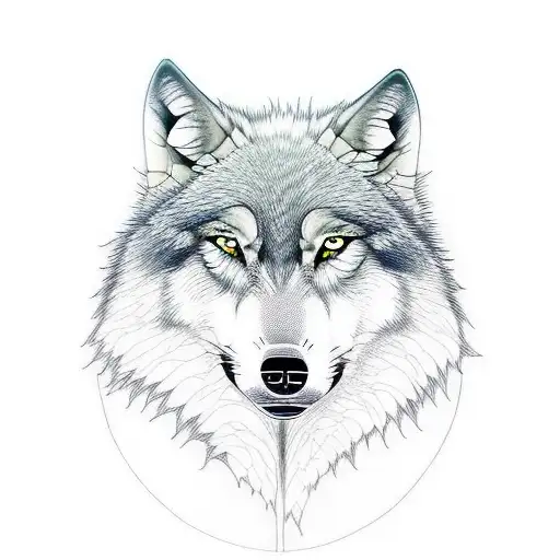 Simple Wolf Howling At Moon