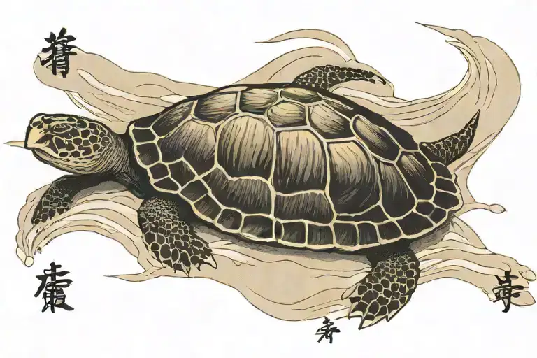 Turtle Tracks In Sand To Ocean