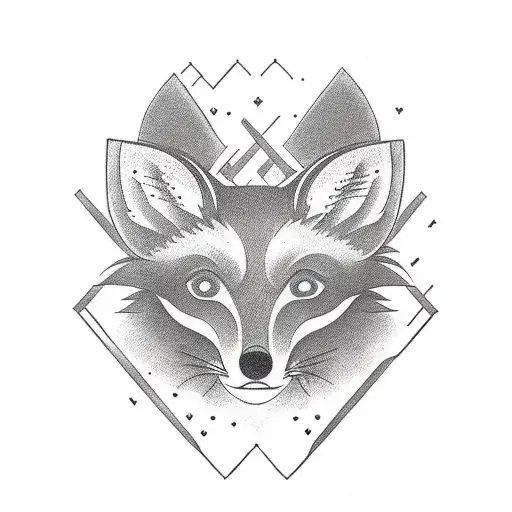 Medium Lotus Next To Calm Fox