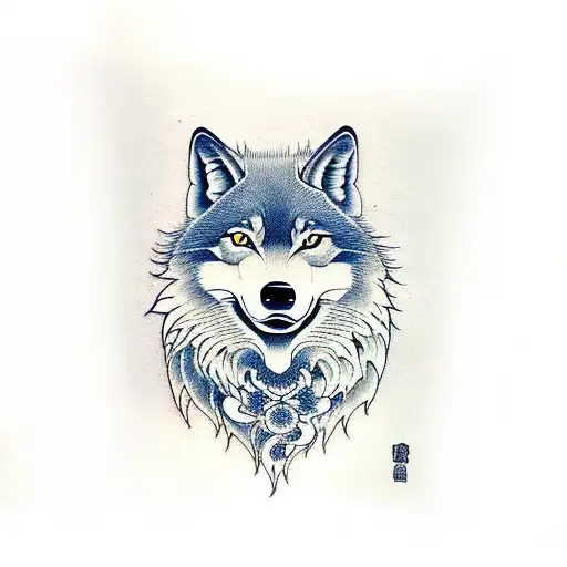 Full Body Japanese Wolf