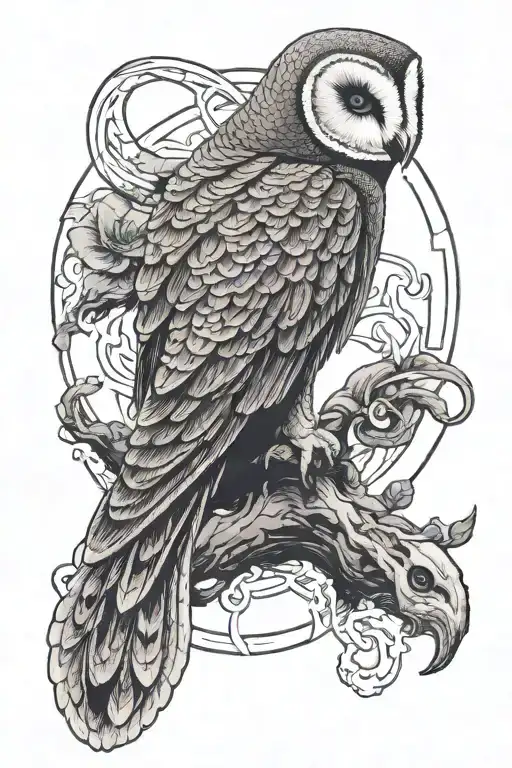 King Cobra And Barn Owl With Bloodborne Hunter's Mark