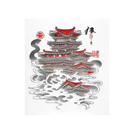 Japanese Sighns Red And Black