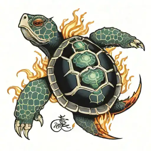 Turtle Dragon Breathing Fire