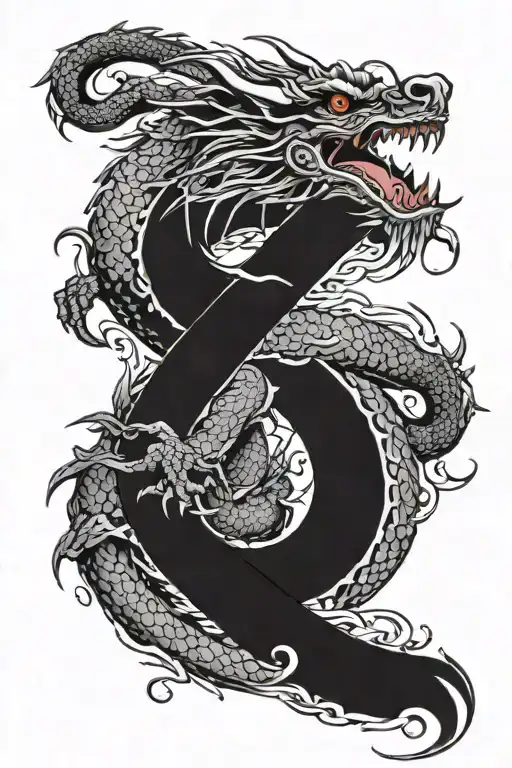 Sleeve Tattoo Dragon Wrapped