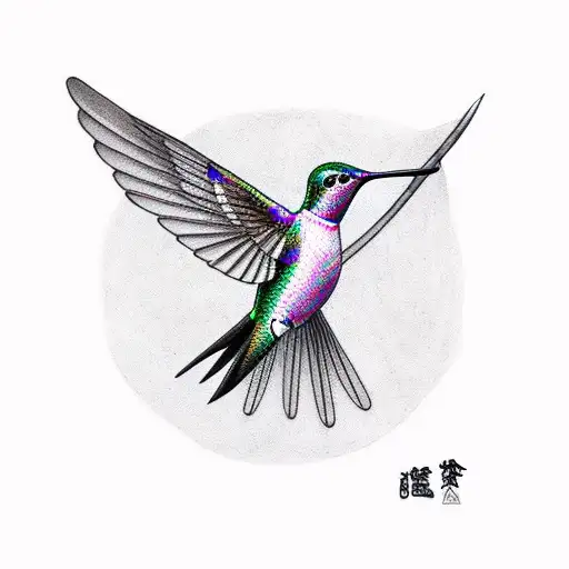 A Hummingbird With Four Burrows Of Different Sizes