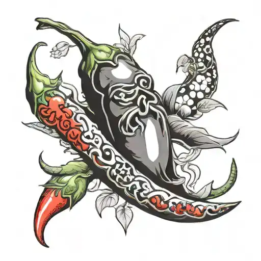 A Chilli Pepeer In Love With A Tomato