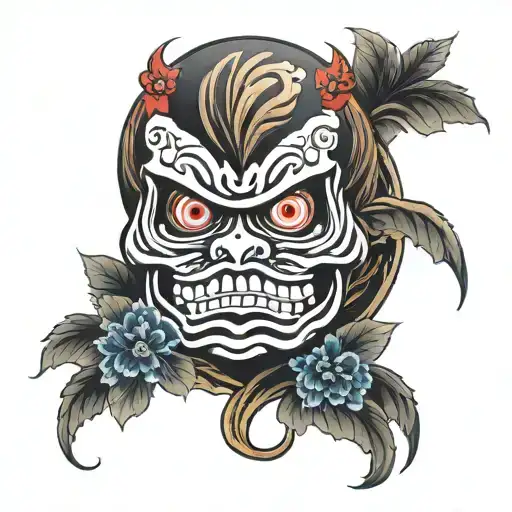 Daruma With Skull