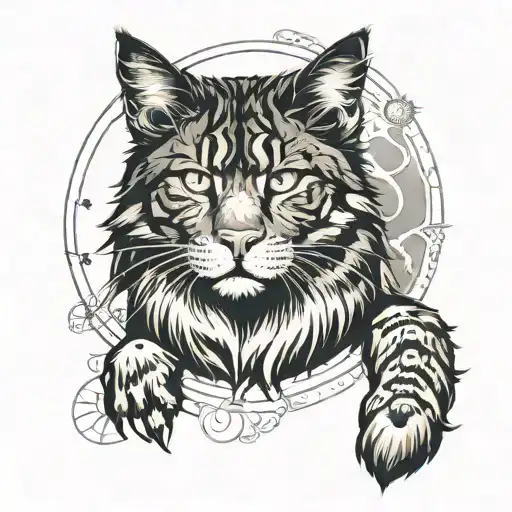 Maine Coon Cat And Rottweiler Sun And Moon Phases