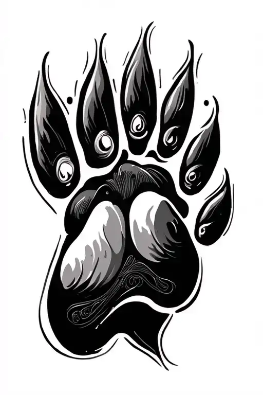 Music Note Intertwined With Dog Paw