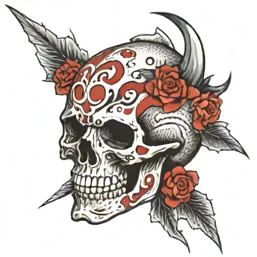 Skull On Shoulder Less Demonic