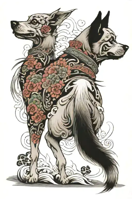 Chinese Dog Full Back Piece
