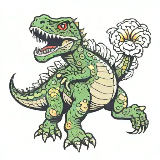 Dinosaur Cartoon Child Style