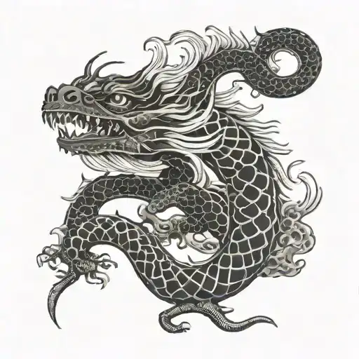 Dragon Centipede Black Sleeve