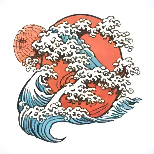 Mountain Japanese Waves