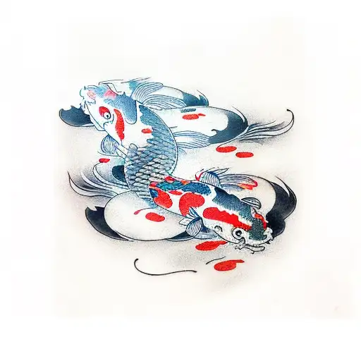 Koi Fish With Japanese Flag