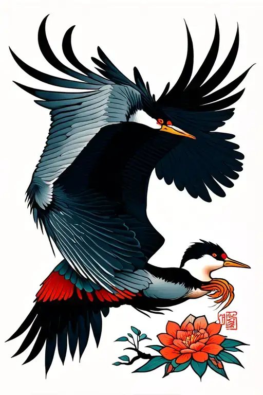 Arizona Mountains Crane Flying