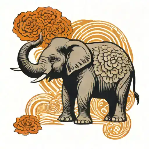 Elephant With Zen Elements