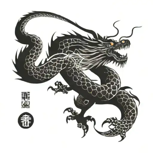 Black And White Full Dragon