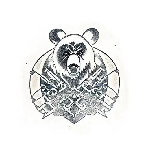 Shield Bear Crest With Sword