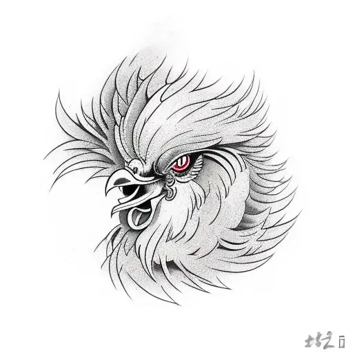 Angry Rooster Head