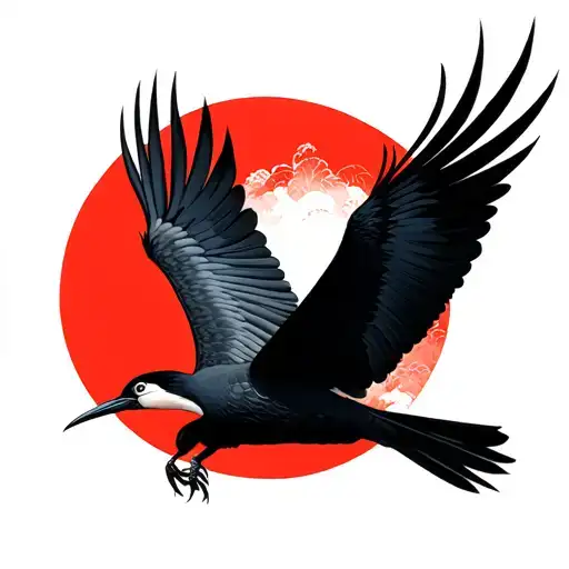 A Male Frigatebird In The Air