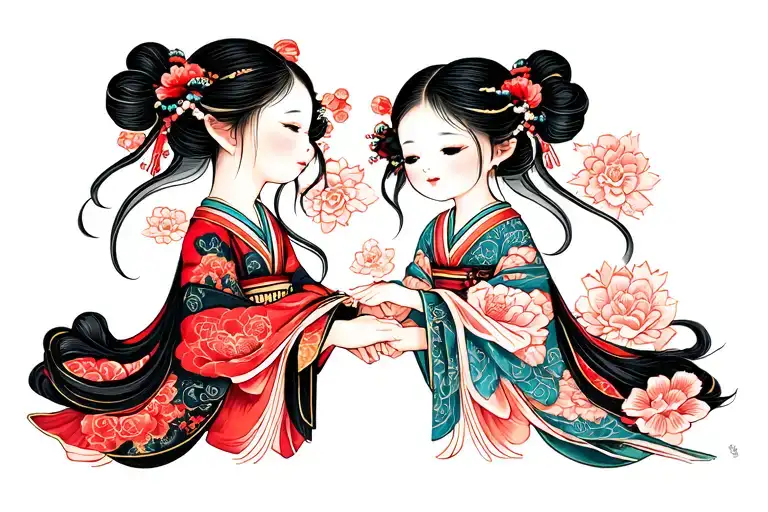 Daughter Holding Hands