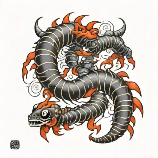 Evil Centipede Black And Grey