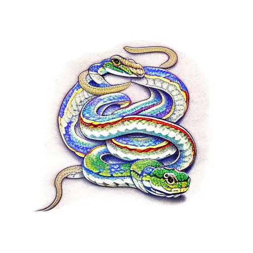 Garter Snake Upper Arm Half Wrap