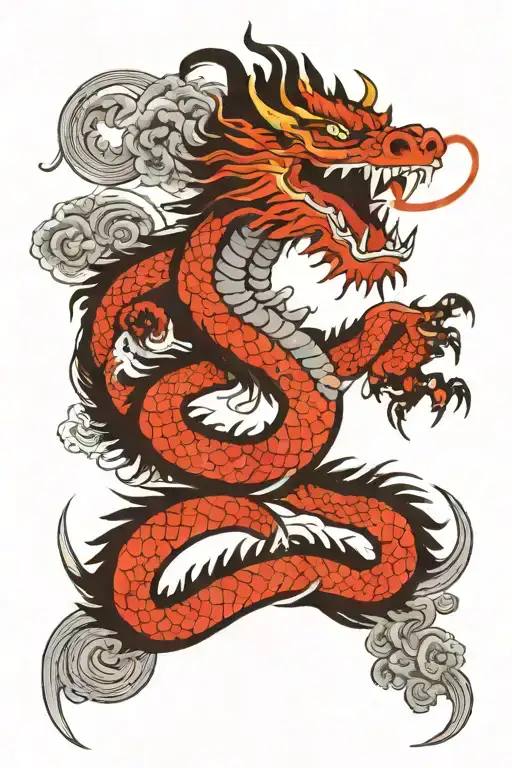 Japanese Dragon And Dojo