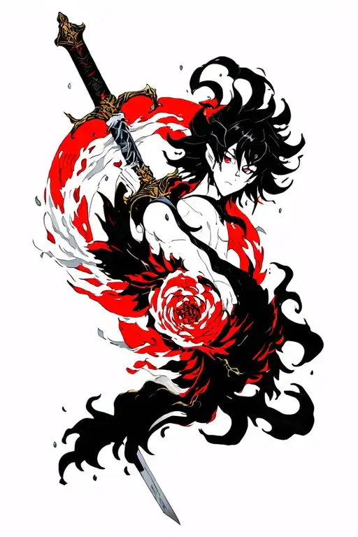 Black Clover Anime Demon Slayer Water Breathing Sword