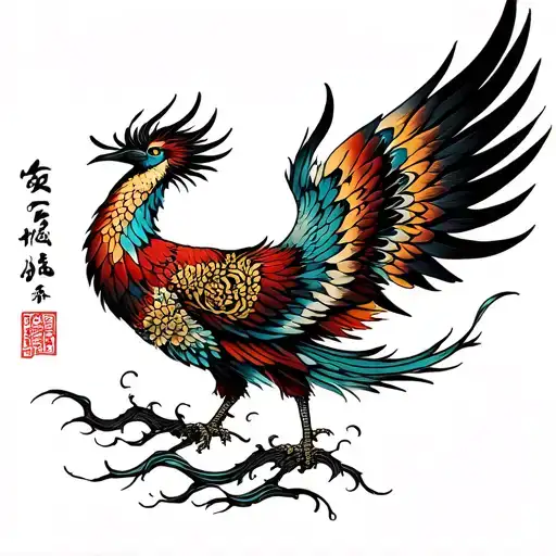 Phoenix With Outstretched Wings