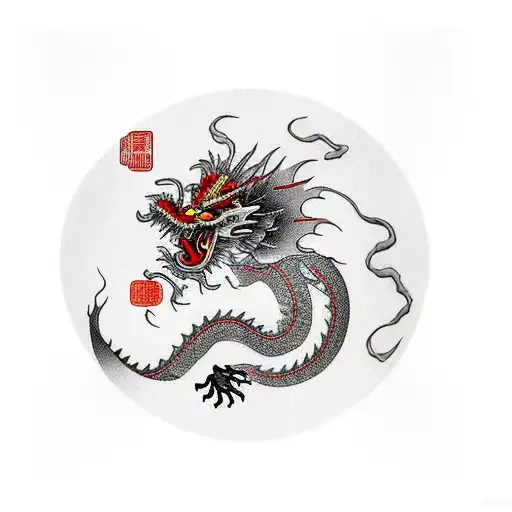 Chinese Dragon Tattoo On The Whole Arm