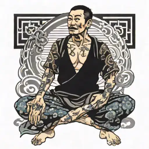 Men In Pain On His Knees Looking Up At The Sky With His Arms Up