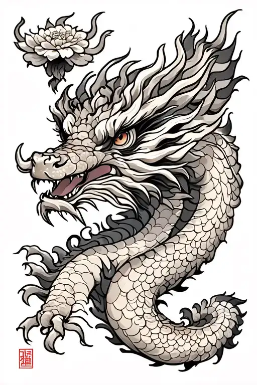 Symmetrical Dragon Tramp Stamp