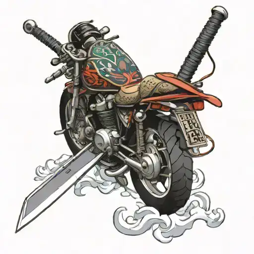 Sword And Motocycle