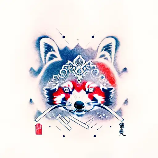 Red Panda With Ninja Sword