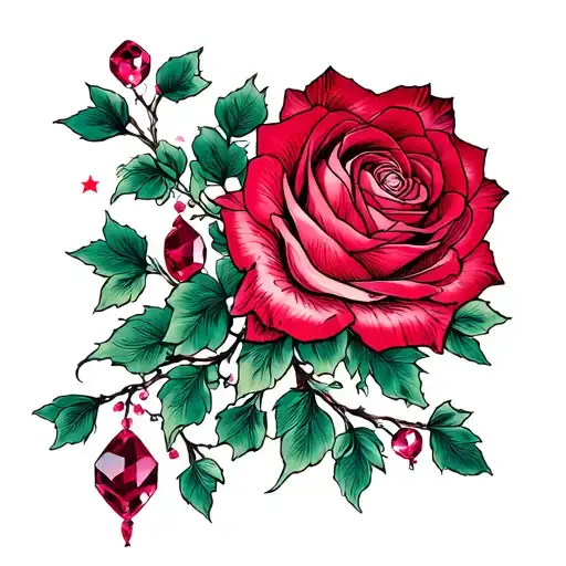 Rubies And Rose Wrapped