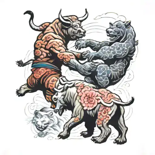 Trading Chart Bull Vs Bear Fight