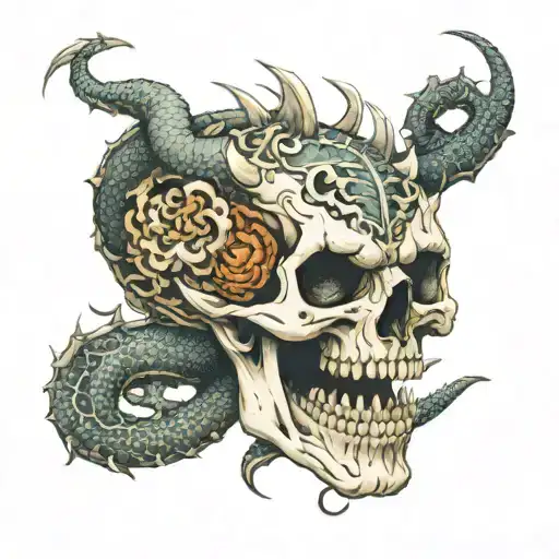 Skull And Dragon Small
