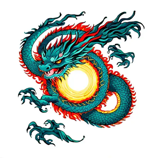 Dargon That Revolves Around A Sun