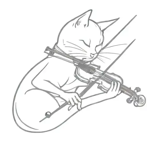 Psychedelic Cat That Plays The Violin