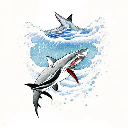 Diver Stabbing A Shark