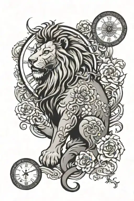 Lion And Clock